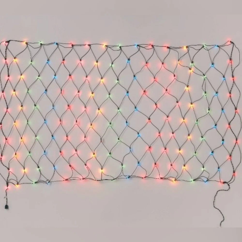 WONDERSHOP NWT 50ct led net lights -multicolor -3x4 -SOLAR